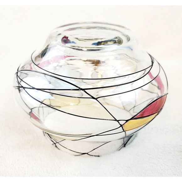 PartyLite Mosaic Calypso 2" Glass Red/Gold Tealight Votive Candle Holder BOHO - Picture 5 of 6